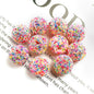 Glitter Bubblegum Beads 16mm Colorful Iridescent Sparkle 1pc 9