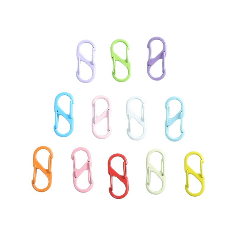 Alloy Double Headed Painted Clasps 3cm Metal Keychain Hardware 20pcs 5