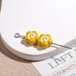 Painted Fish Cake Acrylic Beads 10mm Glossy Swirl Mixed Colors 50pcs 13