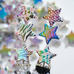 Plating Leopard Star Acrylic Beads 23mm Punk Style 10pcs 2