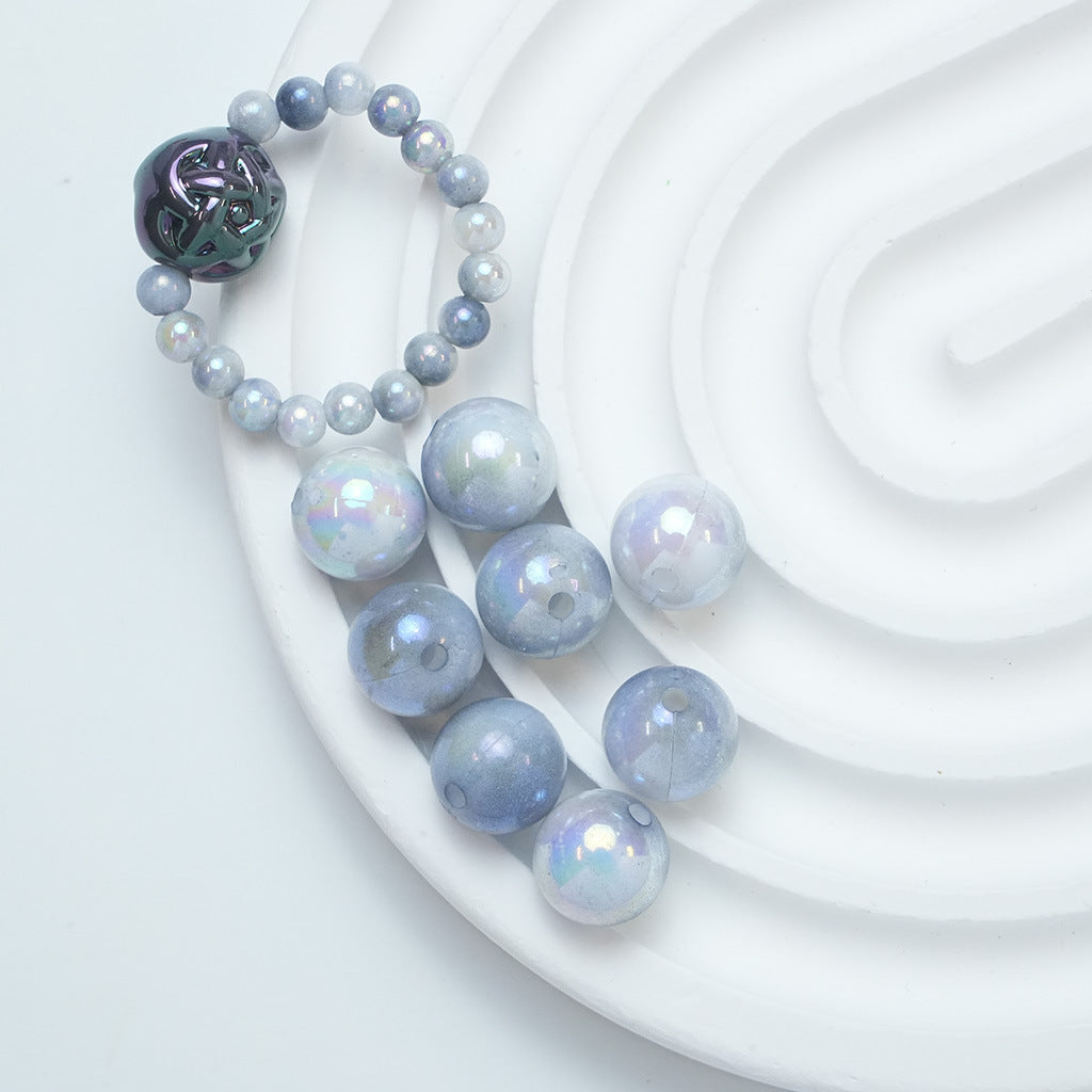 Pearl Round Acrylic Beads 6-10mm Dual Color Gradient Imitation Pearl 10