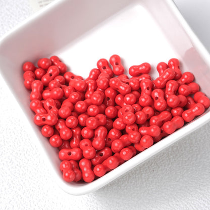 Acrylic Bone Spacer Beads 6x11mm Baking Painted 100pcs 14