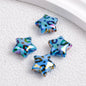 Plated Star Acrylic Beads 15mm Colored UV Plating Leopard Print 50pcs 5