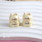 Plating Puppy Stack Resin Beads 24mm Glossy Pastel Colors 10pcs 8