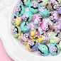 Hand Painted Floral Acrylic Beads 16mm Arrow Design 1pc 12