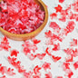 Gradient Five-Petal Flower Glass Beads 10x12mm Translucent Mixed Colors 50pcs 10