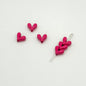 Painted V-Shaped Heart Acrylic Beads 6.7x8mm Glossy Mixed Colors 10pcs 9