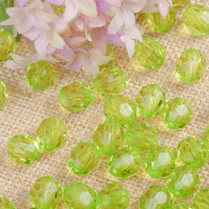 Faceted Clear Bubblegum Beads 20mm Translucent Chunky Acrylic 110pcs 15