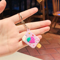 Silicone Mini Fruit Ice Cream Keychain Pastel Colors Cute Design 6