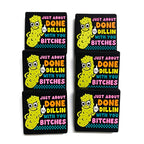 Silicone Focal Beads Pickle Character Colorful Text Square 20pcs 4