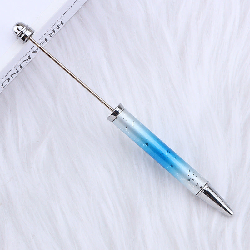 Beadable Ballpoint Pen UV Plating Starry Sky Sequins Gradient Colorful 7