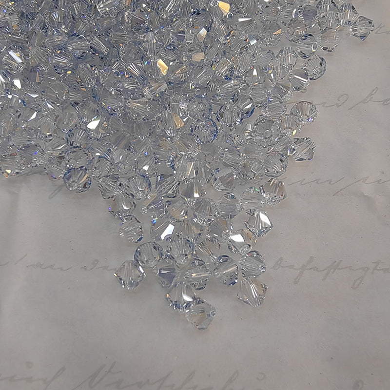 Electroplated Seed Glass Beads 4mm Faceted Multi Colored 40pcs 25