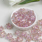 Clear Five Petal Flower Resin Beads 18mm Transparent Iridescent 5pcs 12