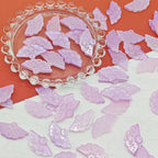 Fresh Leaves Czech Glass Beads 28mm Pastel Embossed Floral 25pcs 2