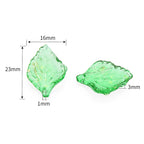 Czech Glass Beads Sunflower Leaf 16 x 23mm Multicolor Petal 20pcs 4