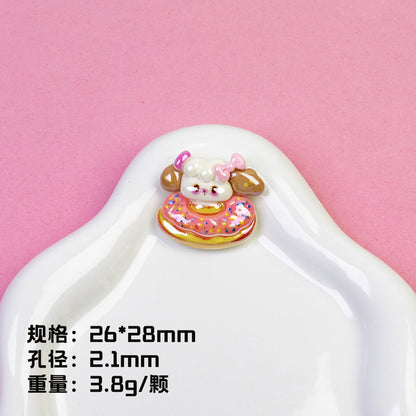 Dessert Cat Series Resin Beads Whimsical Mixed Shapes 20pcs 9