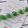 Vintage Spiral Pattern Teardrop Blown Glass Beads 19-25mm 3pcs 6