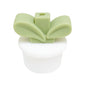 Silicone 3D Focal Beads Flowerpot Grass With Leaf Cluster 20pcs 24