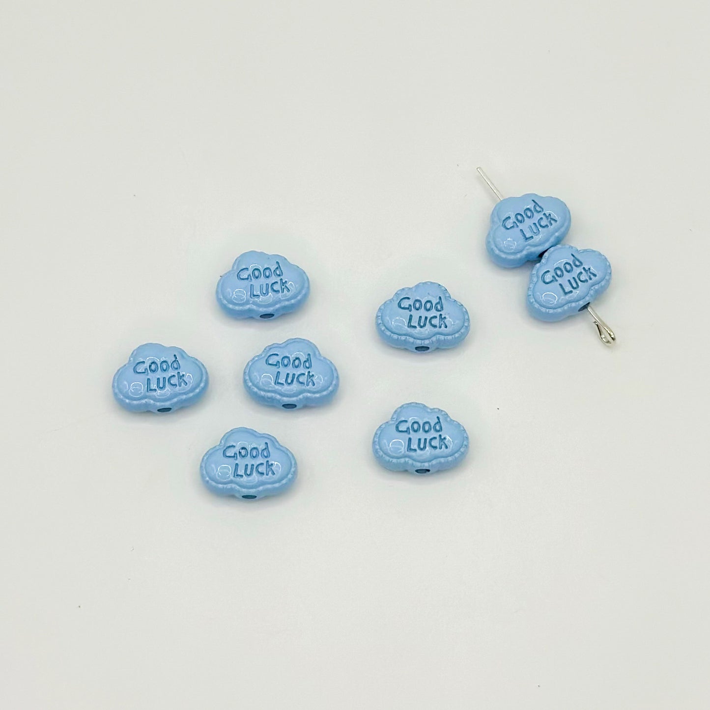 Cartoon Cloud Metal Beads 12mm Painted Alloy 20pcs 15