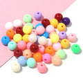 Macaron Color Acrylic Beads 6-12mm Smooth Glossy Round 100pcs