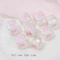 Clear Square Acrylic Beads 14mm Sanrio Cartoon Designs 10pcs 6