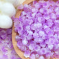 Vintage Lily-Shaped Glass Beads 8x12mm Pastel Translucent 30pcs 16
