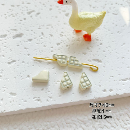 Round Metal Beads Baking Painted Smiling Chocolate Series 20pcs 11