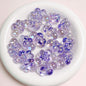 Clear Plated Cloud Acrylic Beads 22x32mm Chubby Pastel Iridescent 10pcs 13