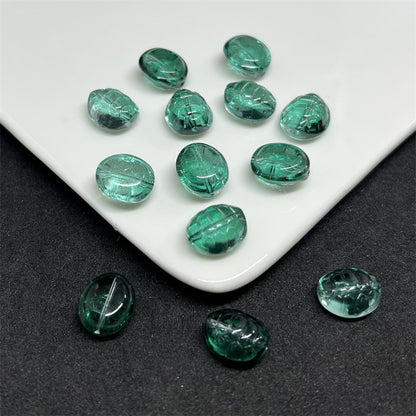 Small Turtle Glass Beads 10x12mm Transparent Assorted Colors 100pcs 9