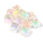 Frosted Square Acrylic Beads 12mm Colored Transparent 30pcs 6