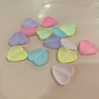 Matte Heart Acrylic Beads 24mm Pastel Colors 20pcs 2