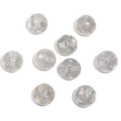 Shimmer Glitter Filled Resin Beads 16mm Round Autumn Leaf 50pcs 6
