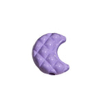 Painted Waffle Moon Acrylic Beads 20mm Glossy Colorful 30pcs 5