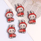 Lantern Metal Beads 24mm Colorful Enamel Bunny Holding 10pcs 8