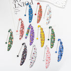 Beadable Feather Bookmarks Halloween Christmas Prints 12pcs
