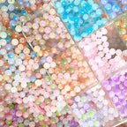 Dual Color Round Glass Beads 8mm Gradient Painted 100pcs 4
