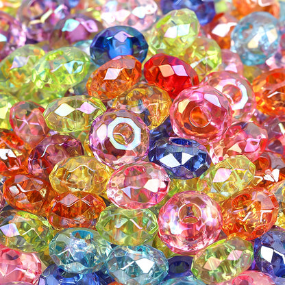 Acrylic Spacer Beads 14mm Candy Solid Color Large Hole 100pcs 7