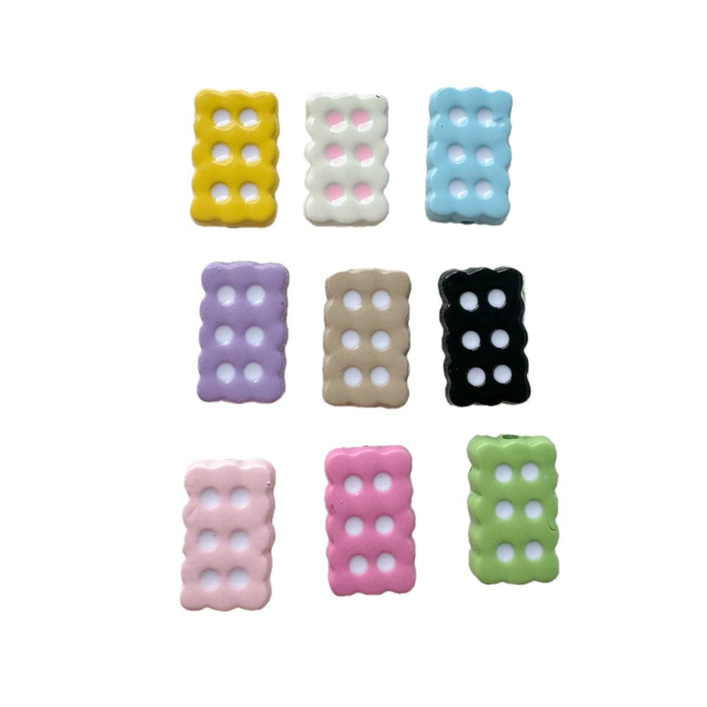 Baking Painted Cookies and Twisted Bow Metal Beads 15mm 21mm 20pcs 5