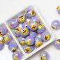 Hand-Painted Halloween Pumpkin Ghost Acrylic Beads 16mm 3