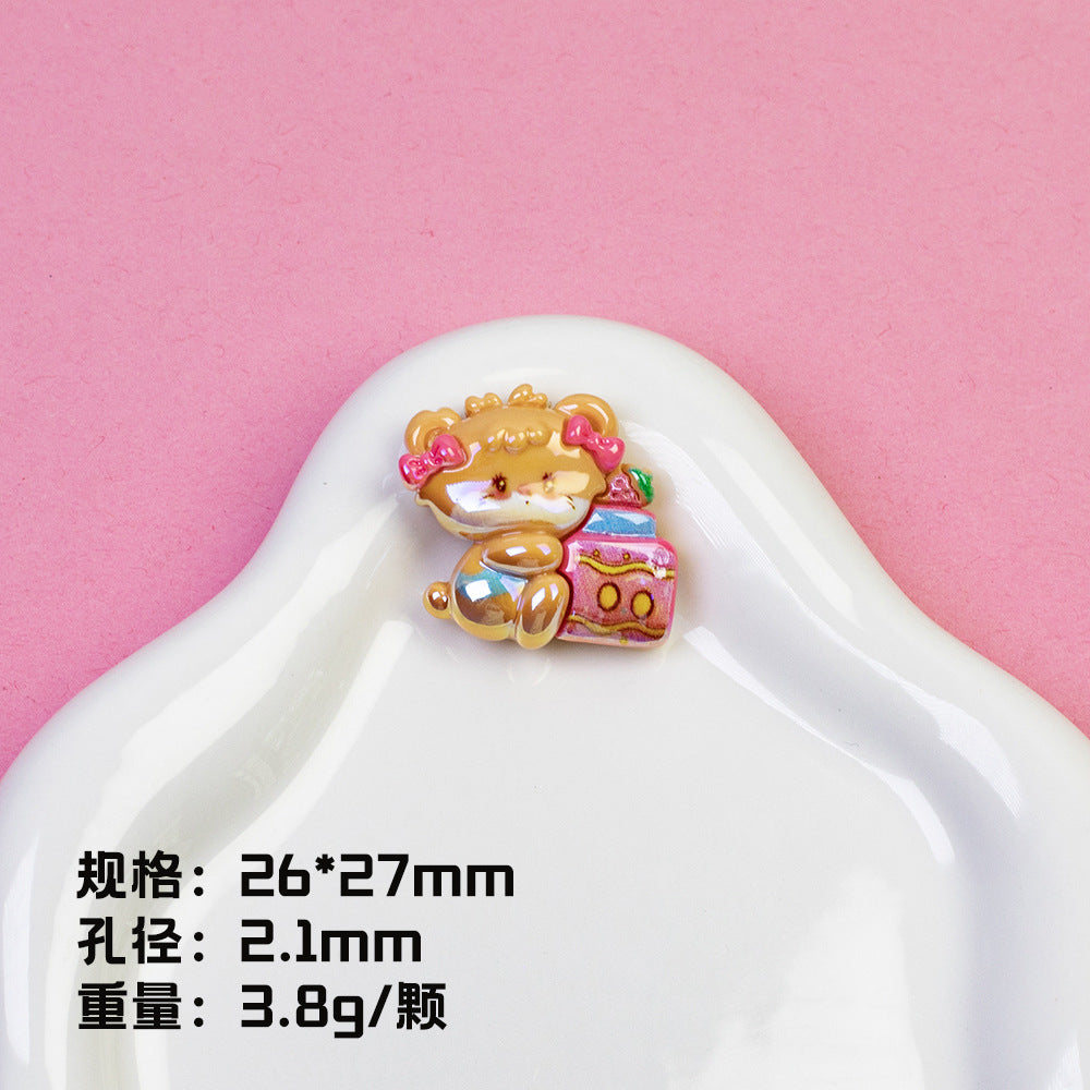 Dessert Cat Series Resin Beads Whimsical Mixed Shapes 20pcs 6