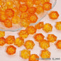 Tiny Flower Glass Beads 16mm Clear Translucent Mixed Colors 50pcs 11