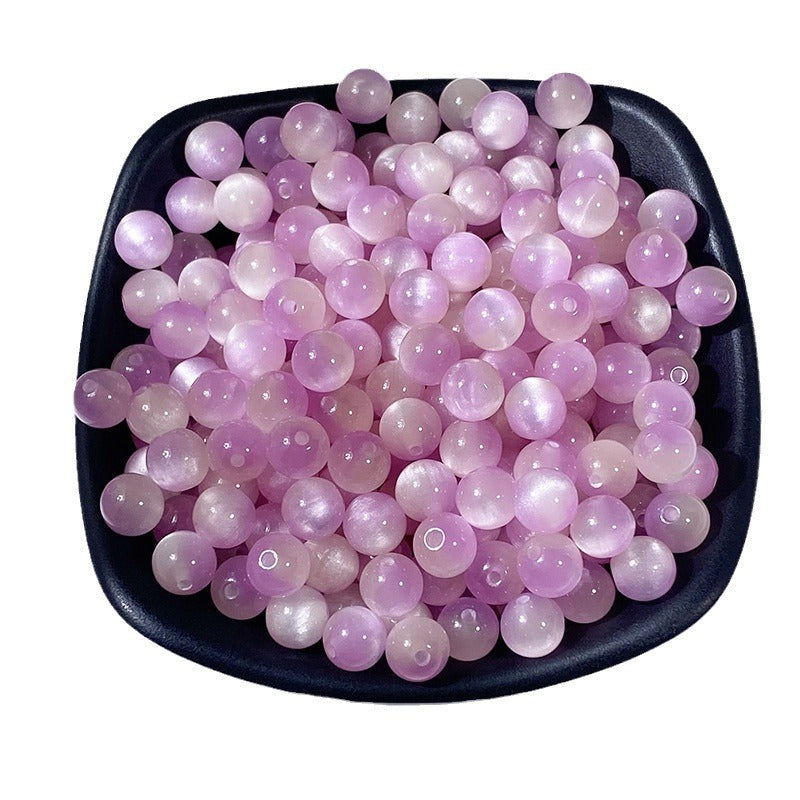 Light Color Gradient Resin Beads 8mm Pastel Soft Shades 100pcs 5