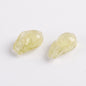 Lampwork Glass Beads Irregular Bone Shape 12mm Glow In The Dark 10pcs 11
