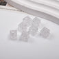 Transparent Square Acrylic Beads 7mm Crackle Texture 200pcs 7