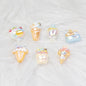 Ice Cream Dessert Resin Beads Glossy Iridescent Pastel 20pcs