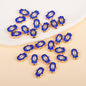 Irregular Shaped Metal Beads Double-Sided Enamel Evil Eye 20pcs 7