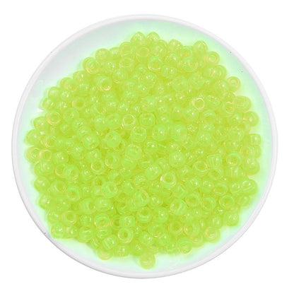 Transparent Acrylic Seed Beads 9mm Large Hole Colorful 100pcs 14