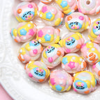 Hand Painted Star Acrylic Beads 16mm Pastel Colors 10pcs 19