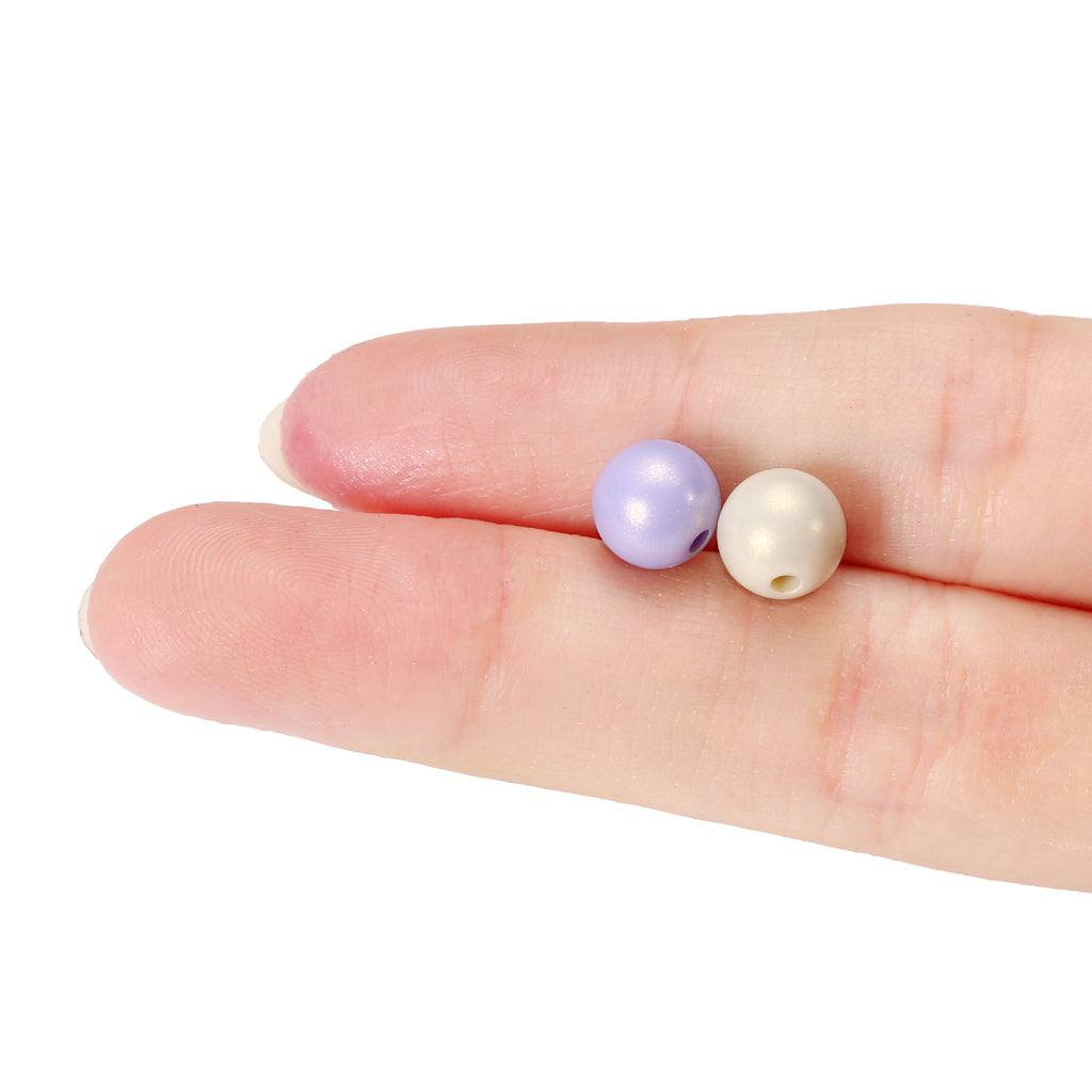 Imitation Pearl Acrylic Beads 8mm-12mm Macaron Colored Pastel 3