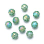 Faceted Round Glass Beads 10mm Cut Surface Multicolor 20pcs 8